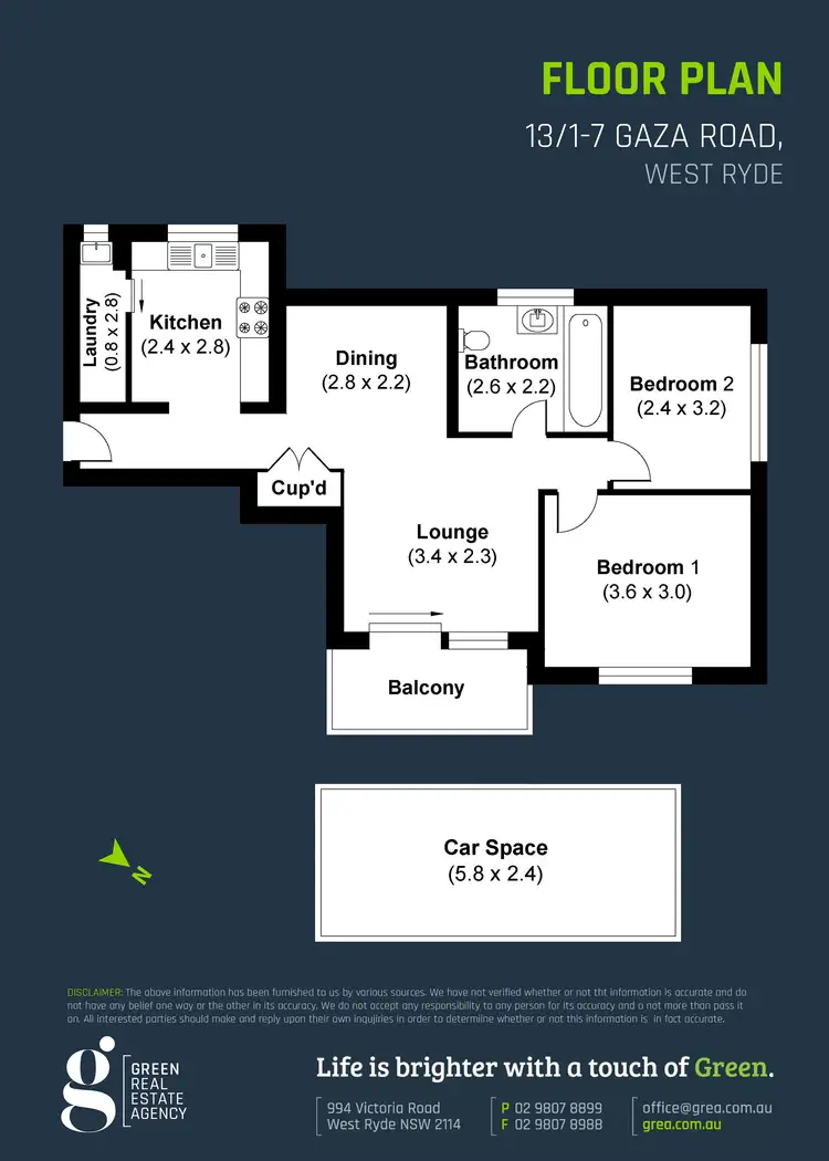 Floorplan of Homely unit listing, 13/1 Gaza Road, West Ryde NSW 2114
