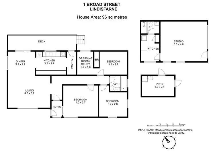 Floorplan of Homely house listing, 1 Broad Street, Lindisfarne TAS 7015