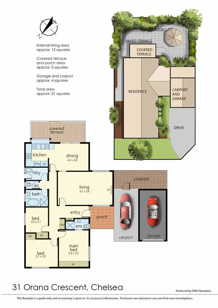 Floorplan of Homely villa listing, 31 Orana Crescent, Chelsea VIC 3196
