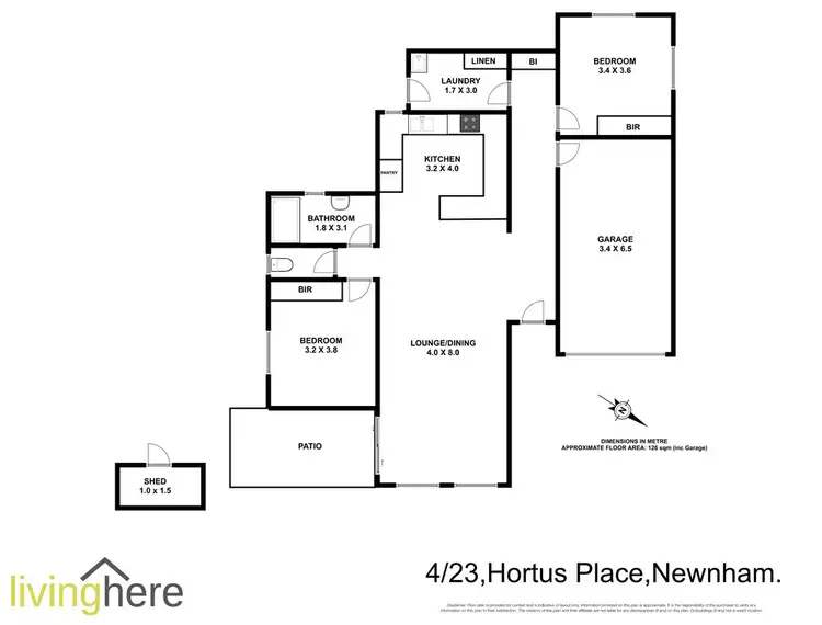 Floorplan of Homely villa listing, 4/23 Hortus Place, Newnham TAS 7248