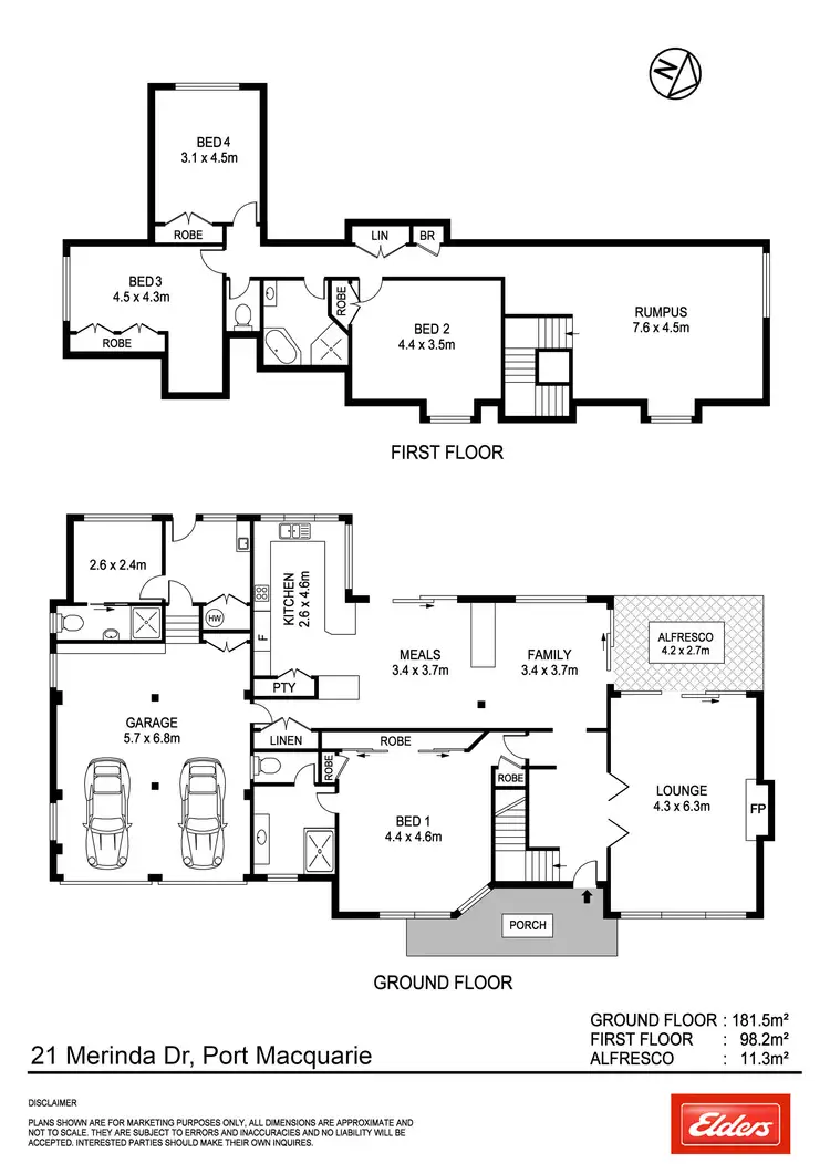 Floorplan of Homely house listing, 21 Merinda Drive, Port Macquarie NSW 2444