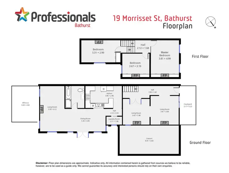 Floorplan of Homely semi-detached listing, 19 Morrisset Street, Bathurst NSW 2795