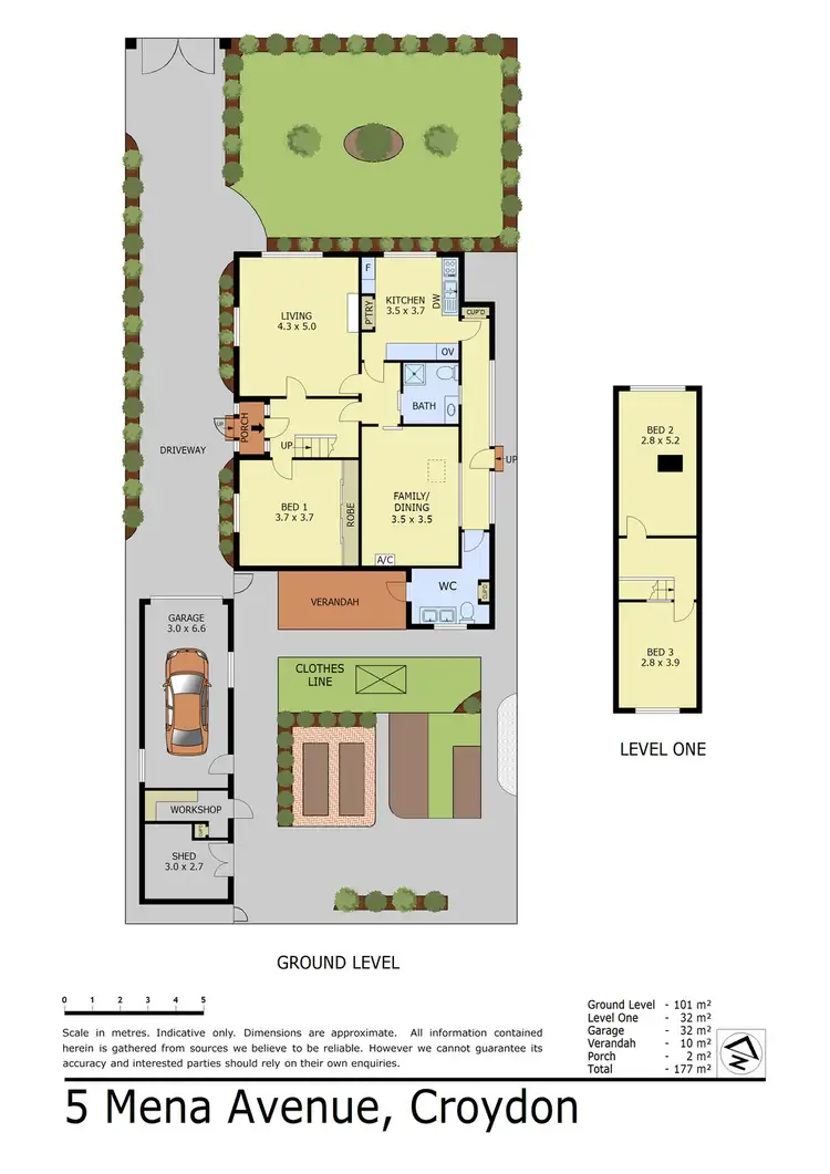 Floorplan of Homely house listing, 5 Mena Avenue, Croydon VIC 3136