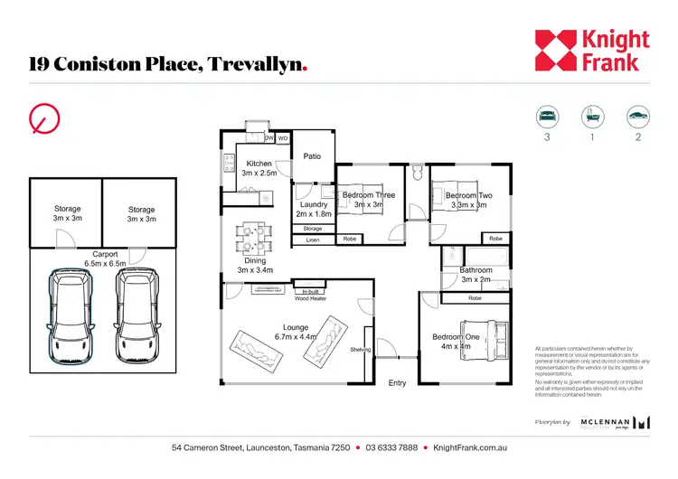 Floorplan of Homely house listing, 19 Coniston Place, Trevallyn TAS 7250