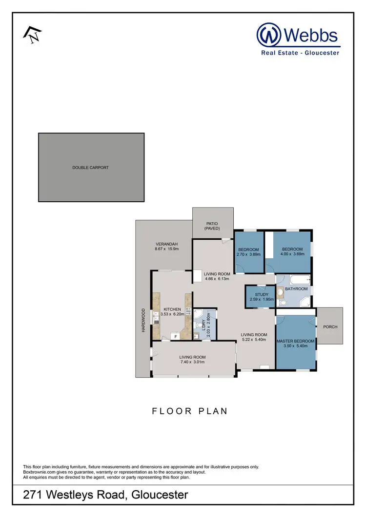 Floorplan of Homely rural property listing, 271 Westleys Road, Gloucester NSW 2422