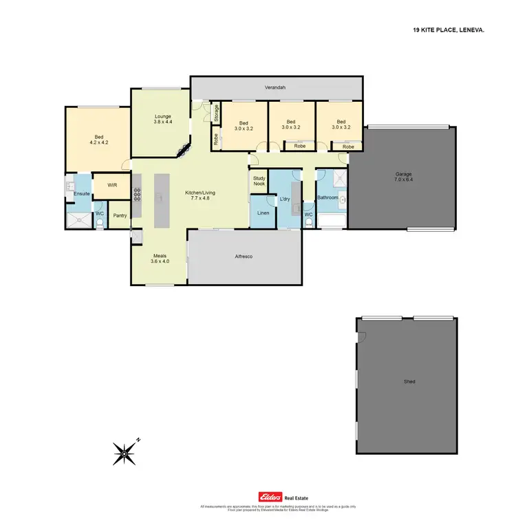 Floorplan of Homely house listing, 19 Kite Place, Leneva VIC 3691