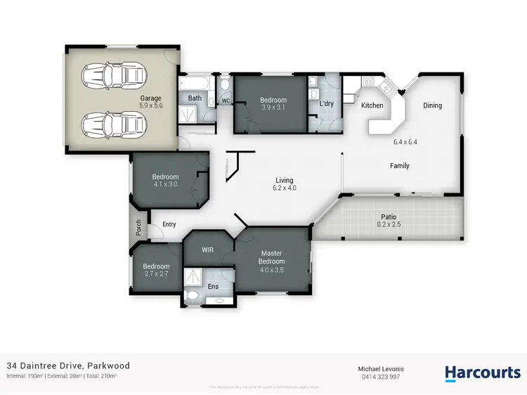 Floorplan of Homely house listing, 34 Daintree Drive, Parkwood QLD 4214