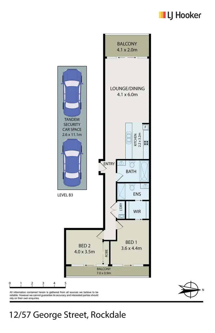 Floorplan of Homely apartment listing, 12/57 George Street, Rockdale NSW 2216