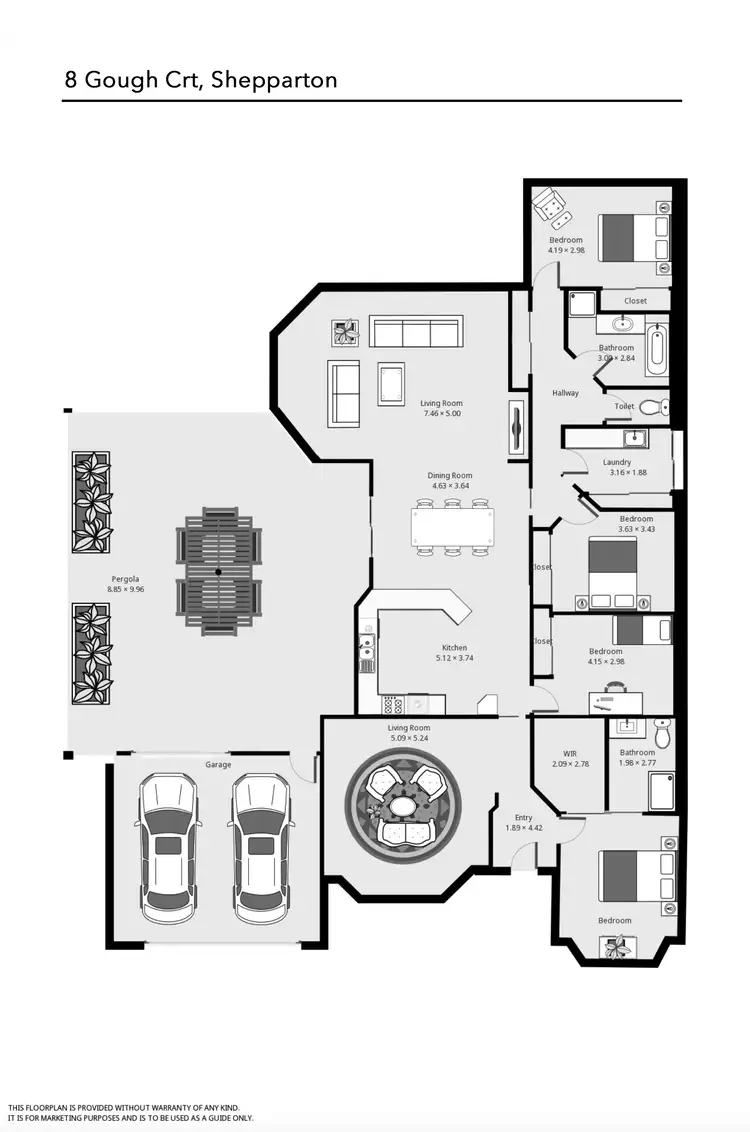 Floorplan of Homely house listing, 8 Gough Court, Shepparton VIC 3630