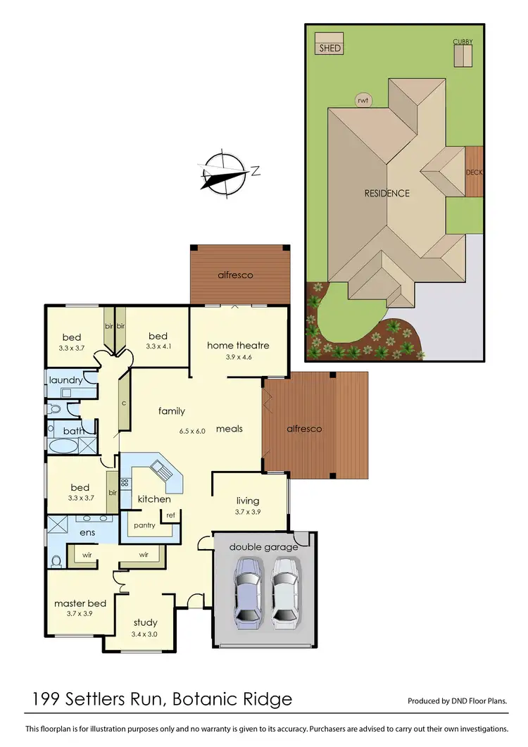 Floorplan of Homely house listing, 199 Settlers Run, Botanic Ridge VIC 3977