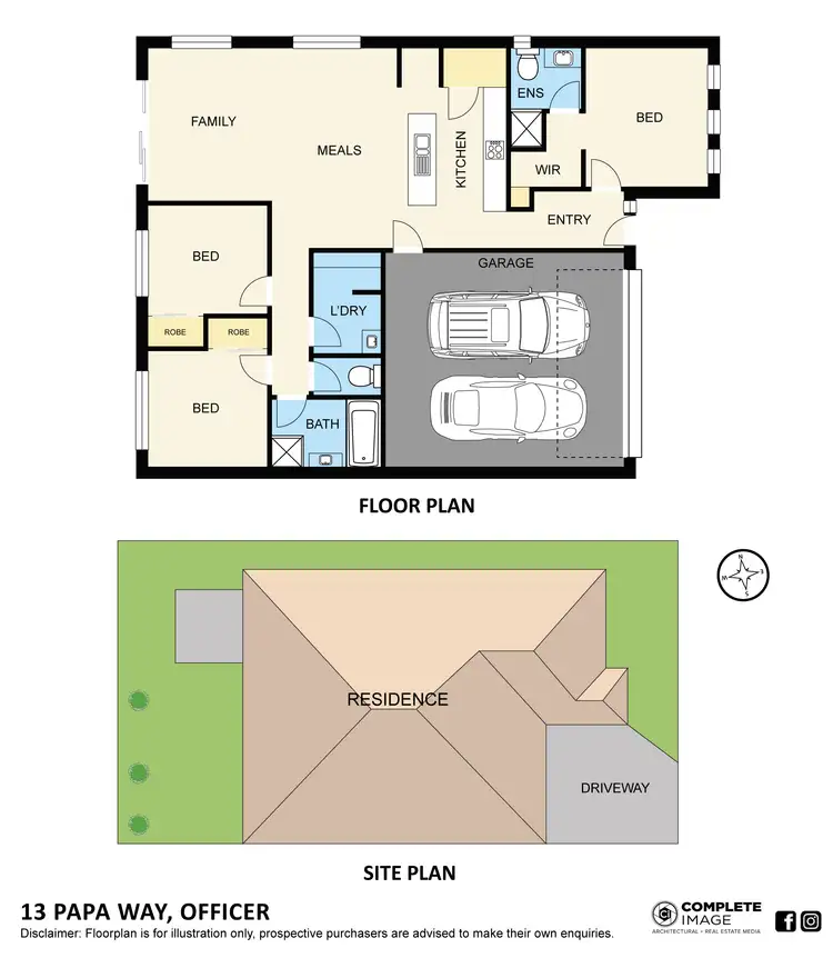 Floorplan of Homely house listing, 13 Papa Way, Officer VIC 3809