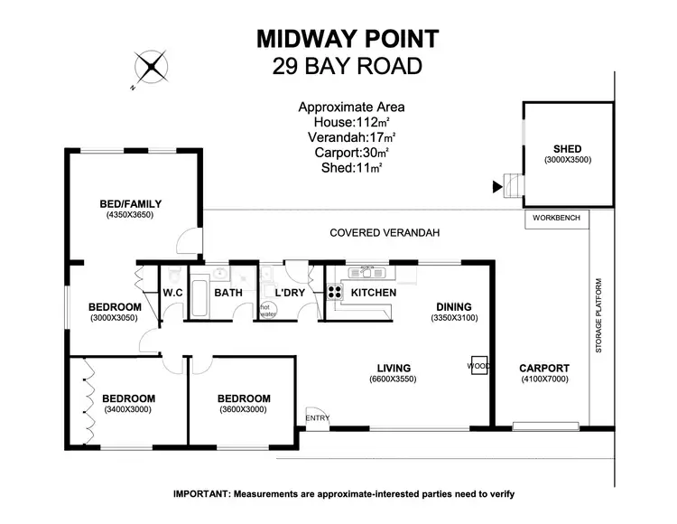 Floorplan of Homely house listing, 29 Bay Road, Midway Point TAS 7171