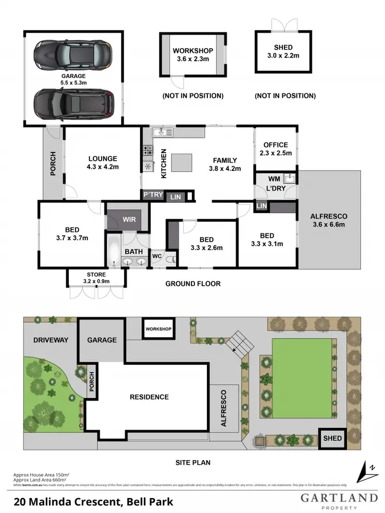 Floorplan of Homely house listing, 20 Malinda Crescent, Bell Park VIC 3215