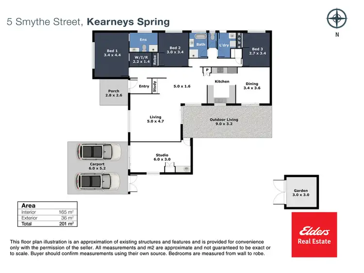 Floorplan of Homely house listing, 5 Smythe Street, Kearneys Spring QLD 4350