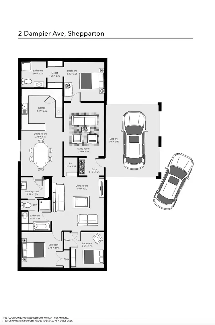 Floorplan of Homely house listing, 2 Dampier Avenue, Shepparton VIC 3630