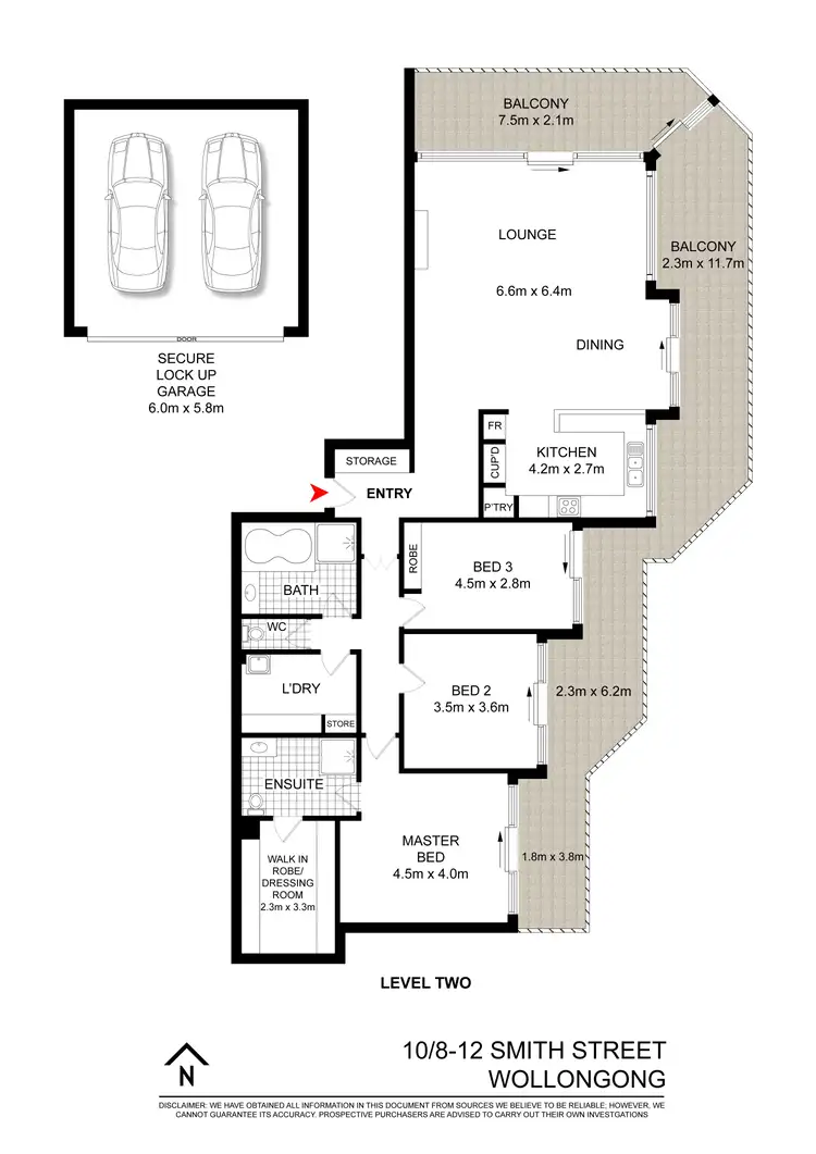 Floorplan of Homely apartment listing, 10/8-12 Smith Street, Wollongong NSW 2500