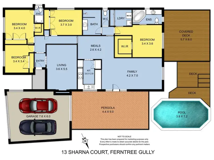 Floorplan of Homely house listing, 13 Sharna Court, Ferntree Gully VIC 3156