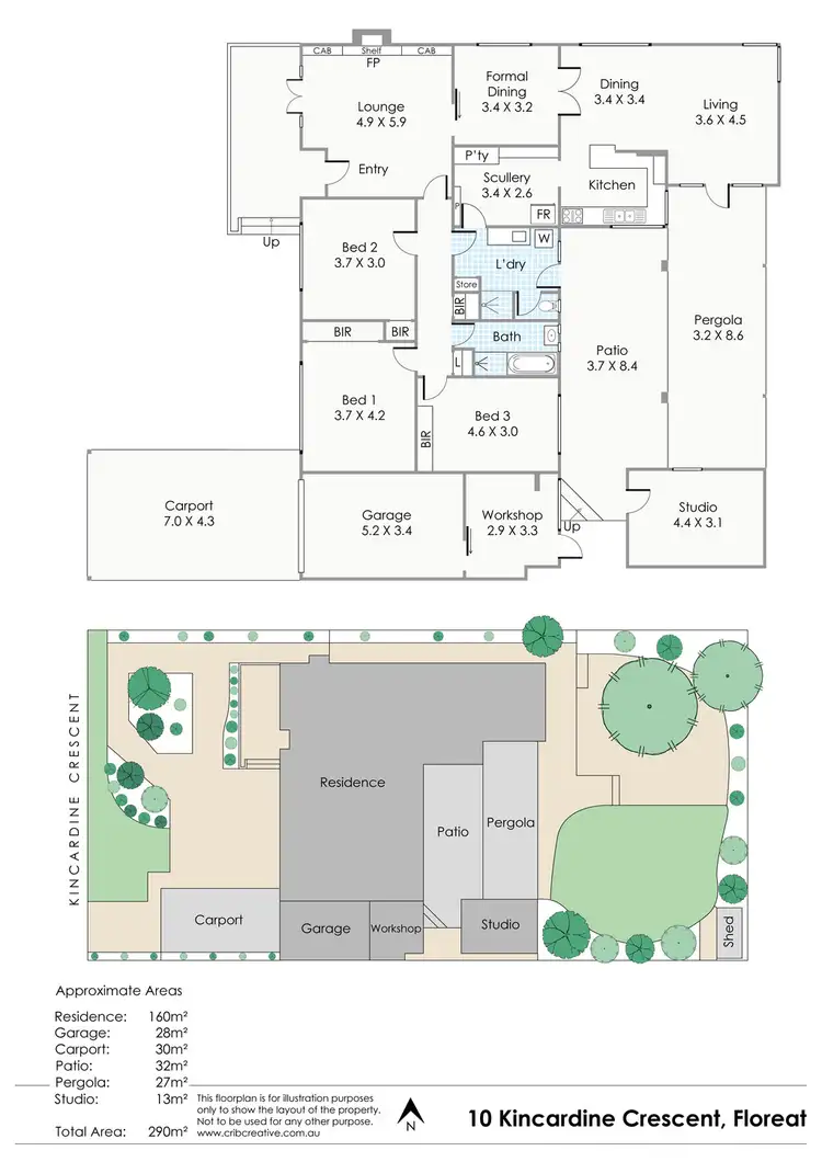 Floorplan of Homely house listing, 10 Kincardine Crescent, Floreat WA 6014