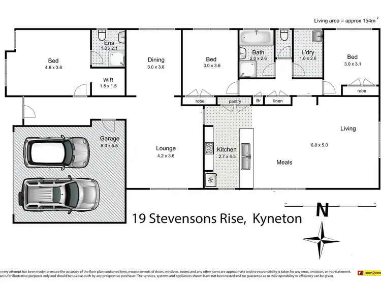 Floorplan of Homely house listing, 19 Stevensons Rise, Kyneton VIC 3444