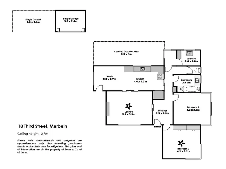 Floorplan of Homely house listing, 18 Third Street, Merbein VIC 3505