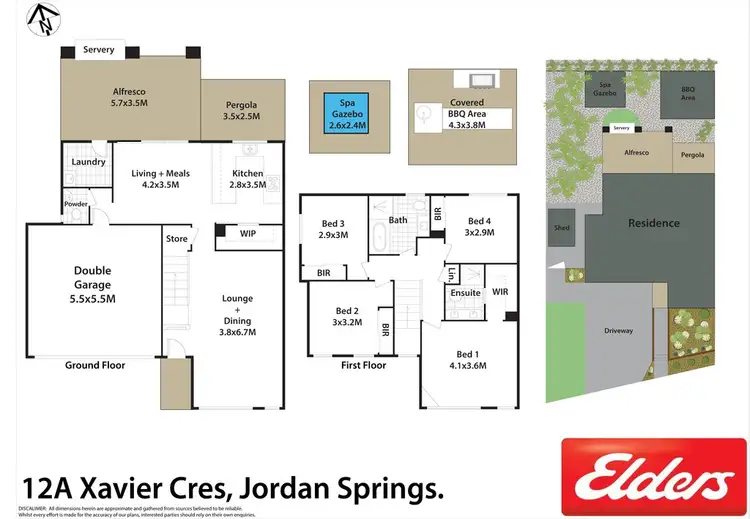 Floorplan of Homely semi-detached listing, 12A Xavier Crescent, Jordan Springs NSW 2747