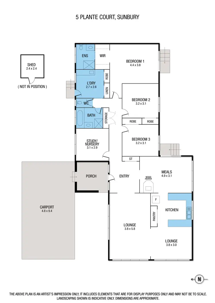 Floorplan of Homely house listing, 5 Plante Court, Sunbury VIC 3429