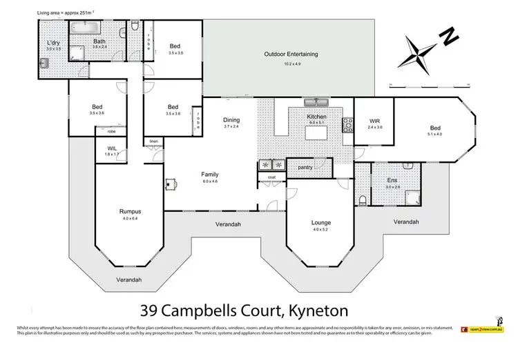 Floorplan of Homely house listing, 39 Campbells Court, Kyneton VIC 3444