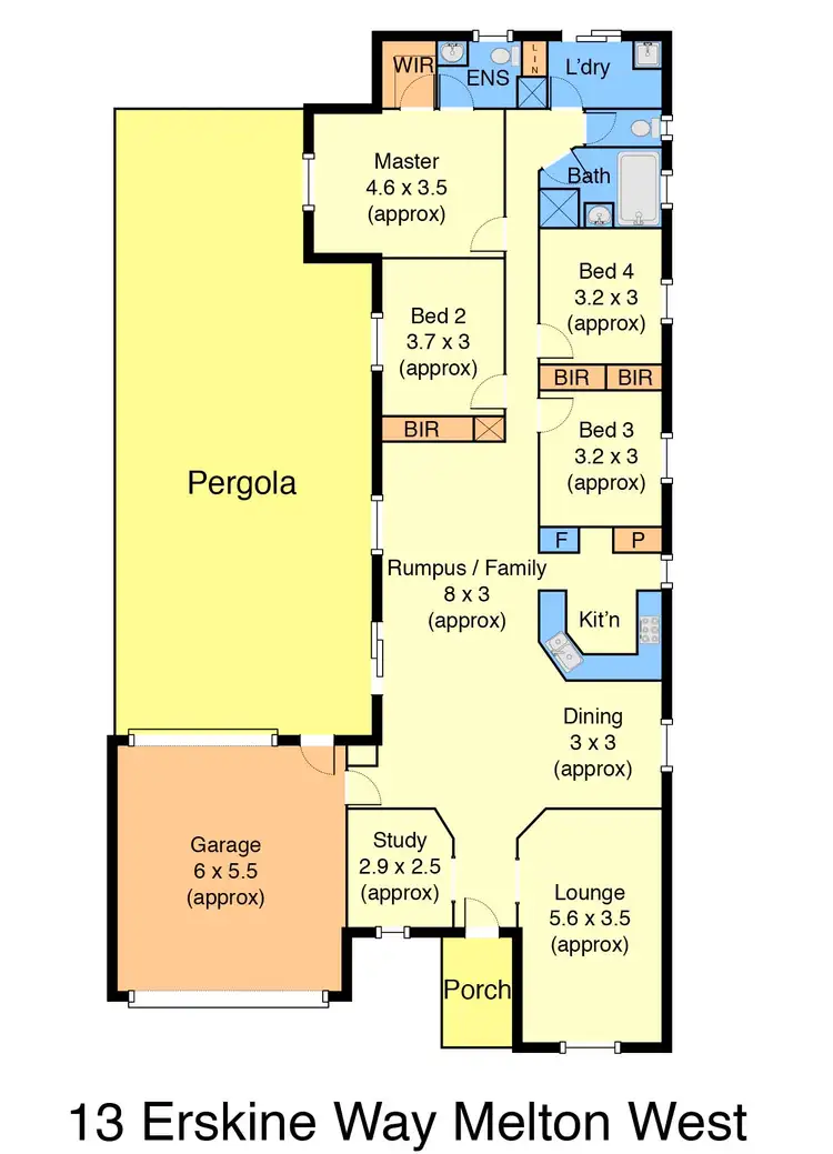 Floorplan of Homely house listing, 13 Erskine wa y, Melton West VIC 3337