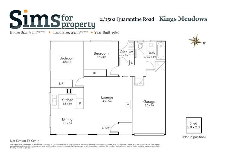 Floorplan of Homely unit listing, 2/150a Quarantine Road, Norwood TAS 7250