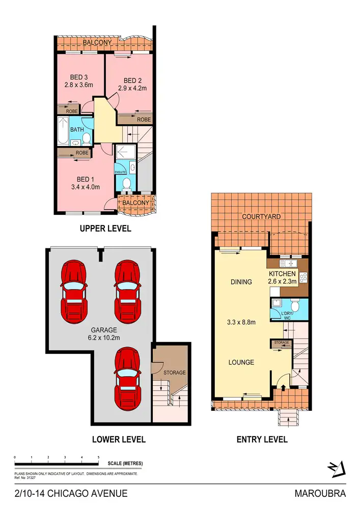 Floorplan of Homely townhouse listing, 2/10-14 Chicago Avenue, Maroubra NSW 2035