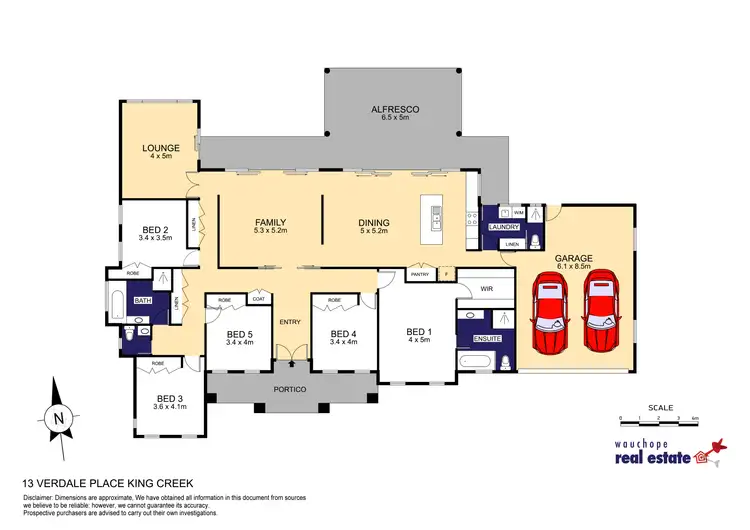 Floorplan of Homely rural property listing, 13 Verdale Place, King Creek NSW 2446