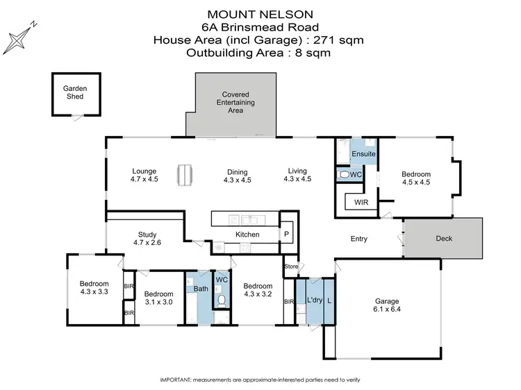 Floorplan of Homely house listing, 6A Brinsmead Road, Mount Nelson TAS 7007