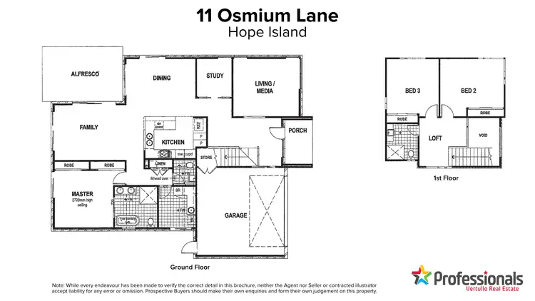 Floorplan of Homely house listing, 11 Osmium Lane, Hope Island QLD 4212