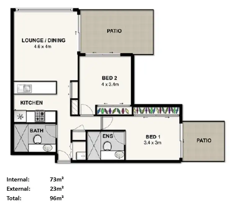 Floorplan of Homely apartment listing, 2203/79 Albert Street, Brisbane City QLD 4000