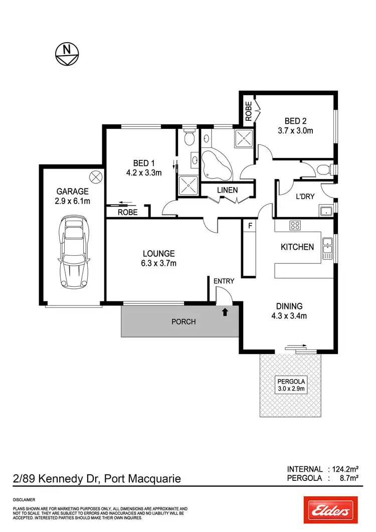 Floorplan of Homely block of units listing, 1 & 2/89 Kennedy Drive, Port Macquarie NSW 2444