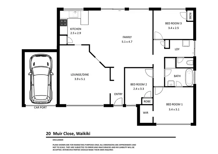 Floorplan of Homely house listing, 20 Muir Close, Waikiki WA 6169