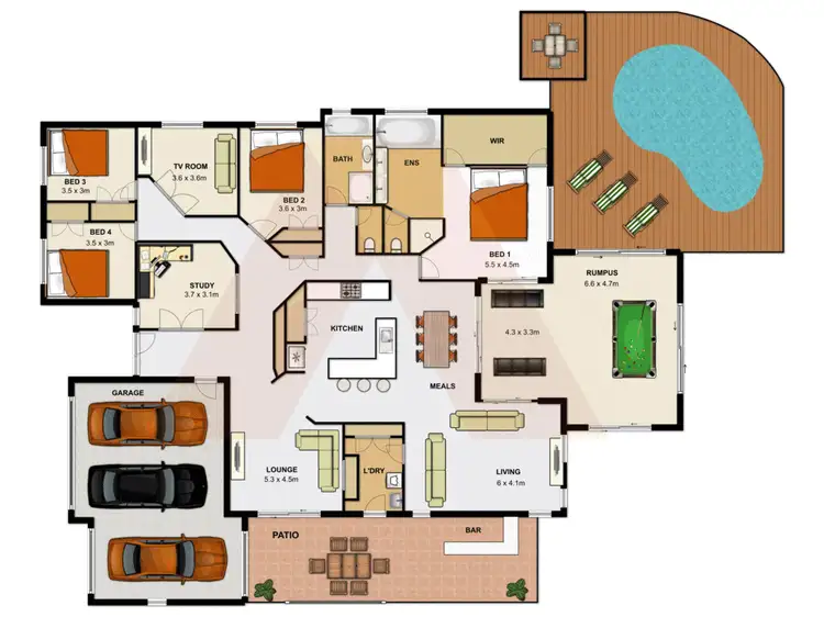 Floorplan of Homely house listing, 74 - 76 St Covet Court, Jimboomba QLD 4280