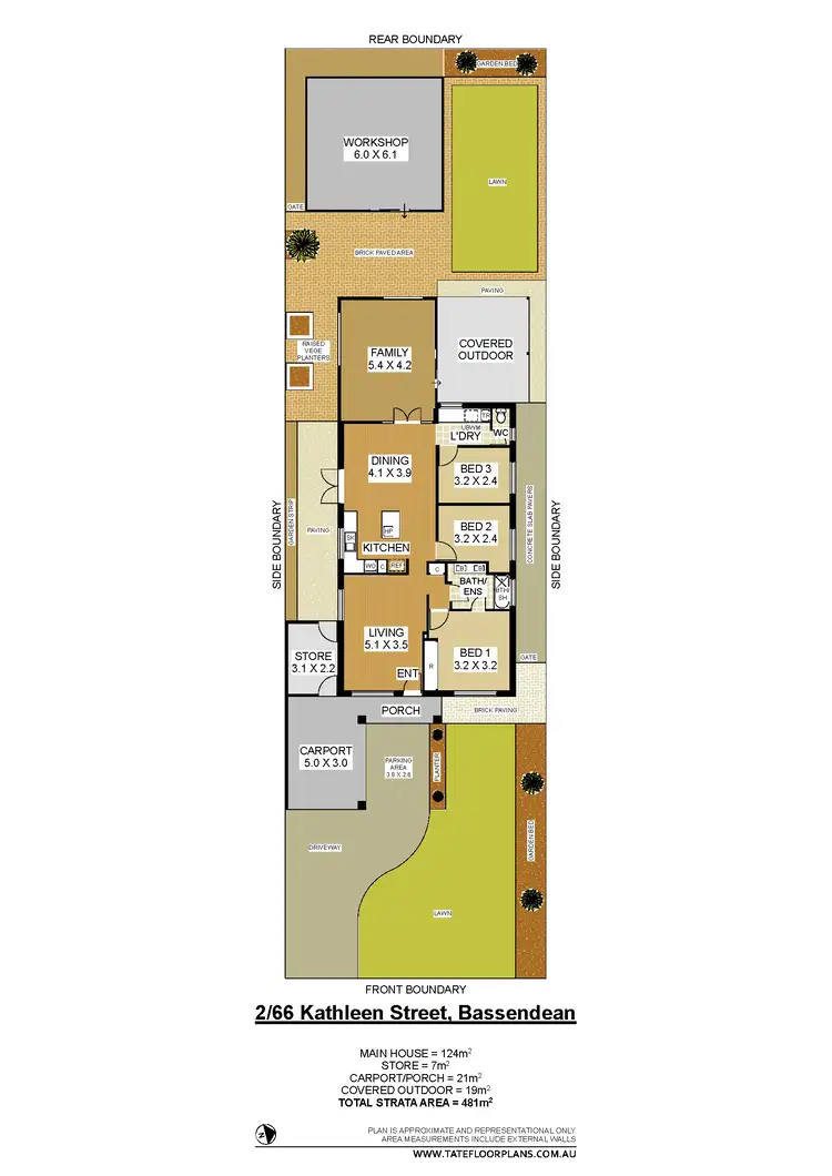 Floorplan of Homely house listing, 2/66 Kathleen Street, Bassendean WA 6054