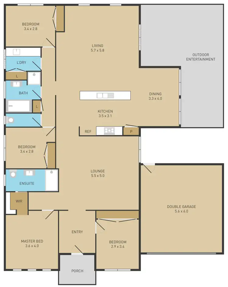 Floorplan of Homely house listing, 24 Gardenia Way, Caroline Springs VIC 3023
