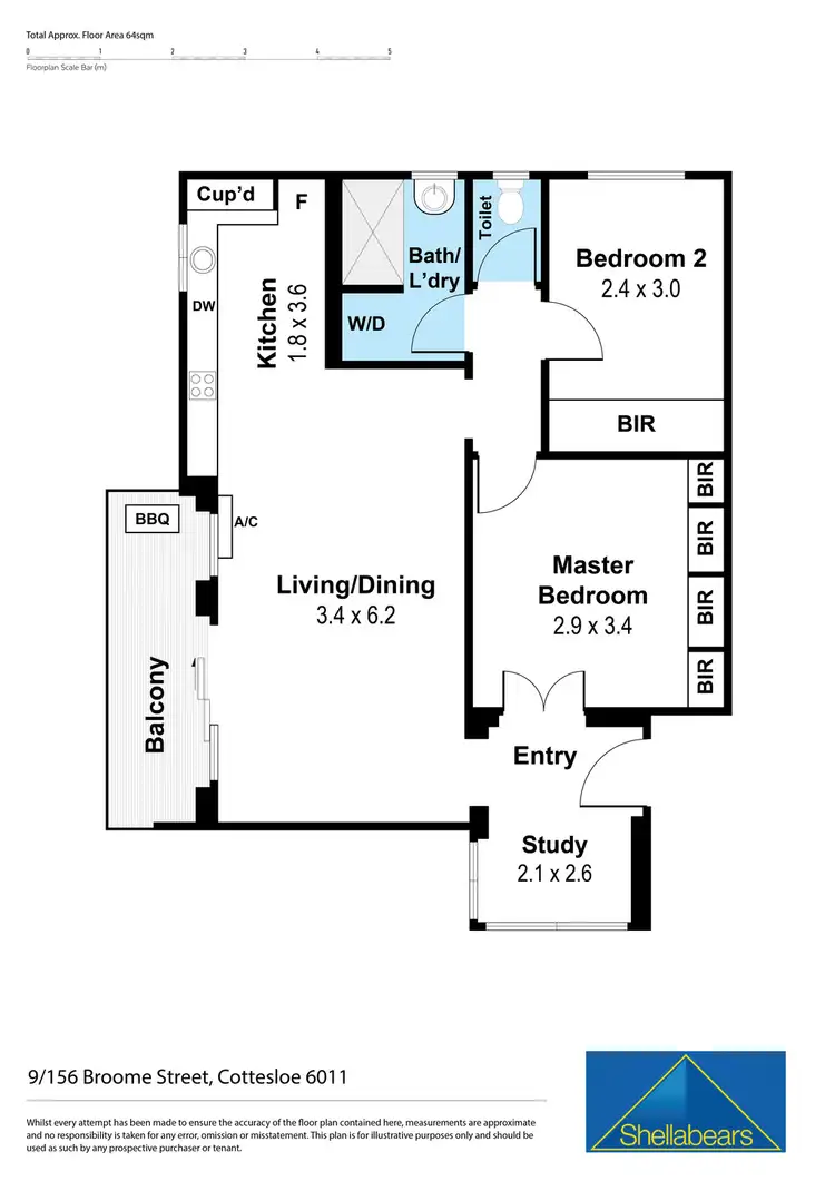 Floorplan of Homely apartment listing, 9/156 Broome Street, Cottesloe WA 6011