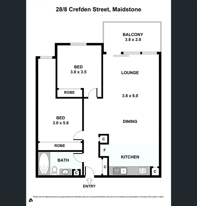 Floorplan of Homely house listing, 28/8 Crefden Street, Maidstone VIC 3012
