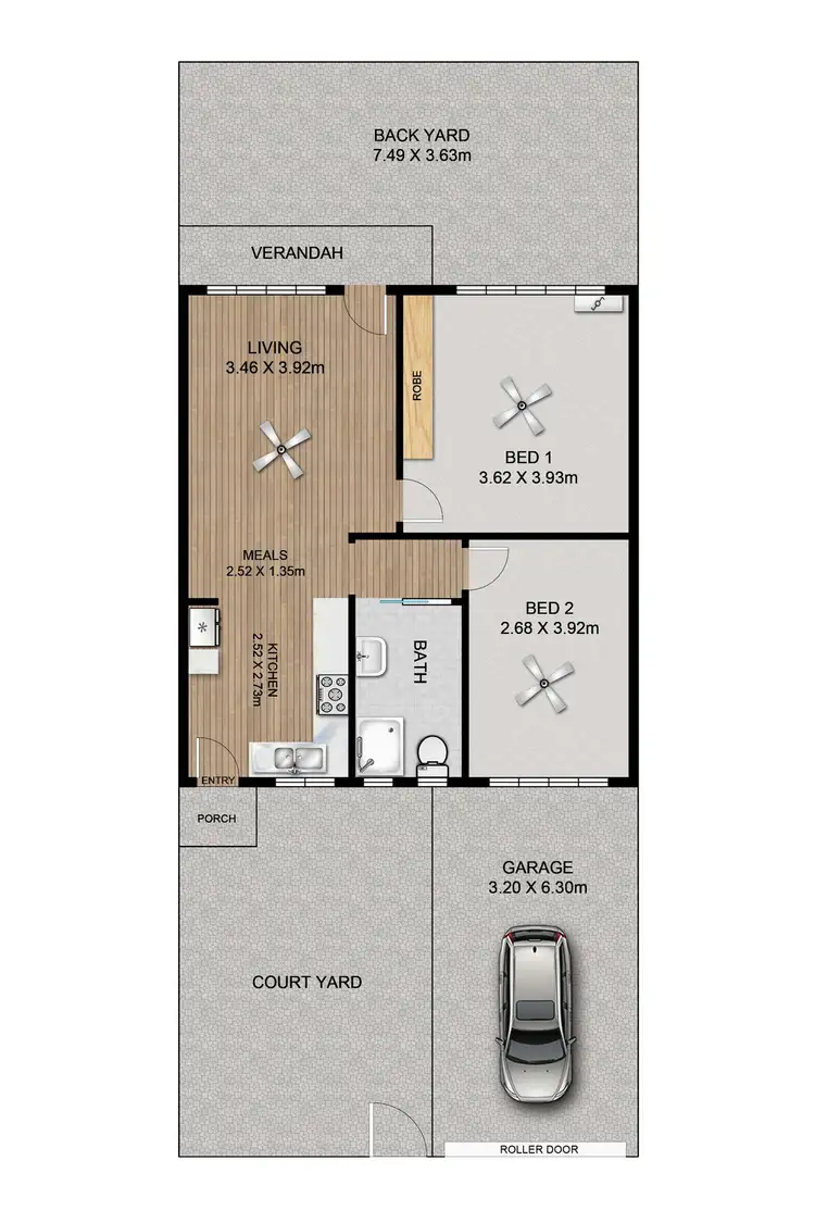Floorplan of Homely unit listing, 1/4 Albany Street, Grange SA 5022