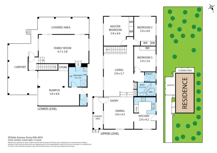 Floorplan of Homely house listing, 99 Kylie Avenue, Ferny Hills QLD 4055