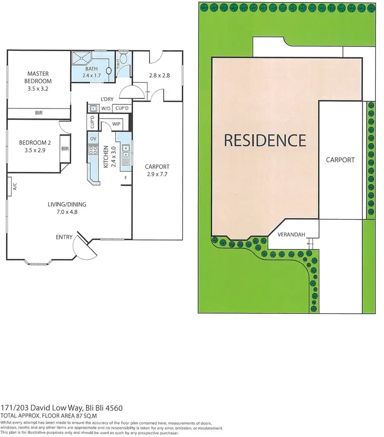 Floorplan of Homely house listing, Unit 115/171 David Low Way, Bli Bli QLD 4560