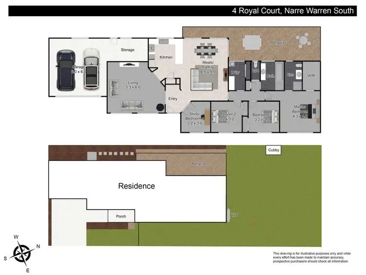 Floorplan of Homely house listing, 4 Royal Court, Narre Warren South VIC 3805