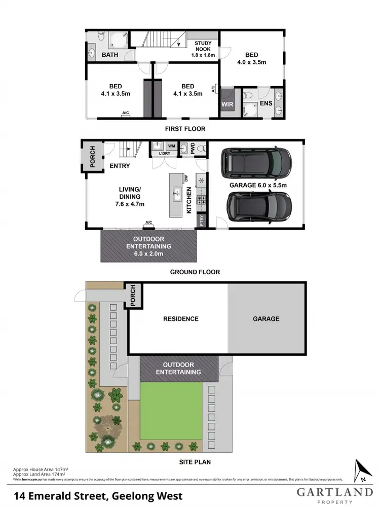 Floorplan of Homely house listing, 14 Emerald Street, Geelong West VIC 3218