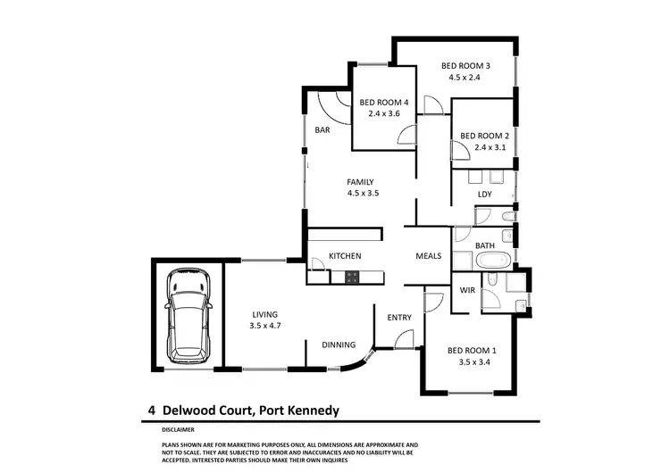 Floorplan of Homely house listing, 4 Delwood Court, Port Kennedy WA 6172