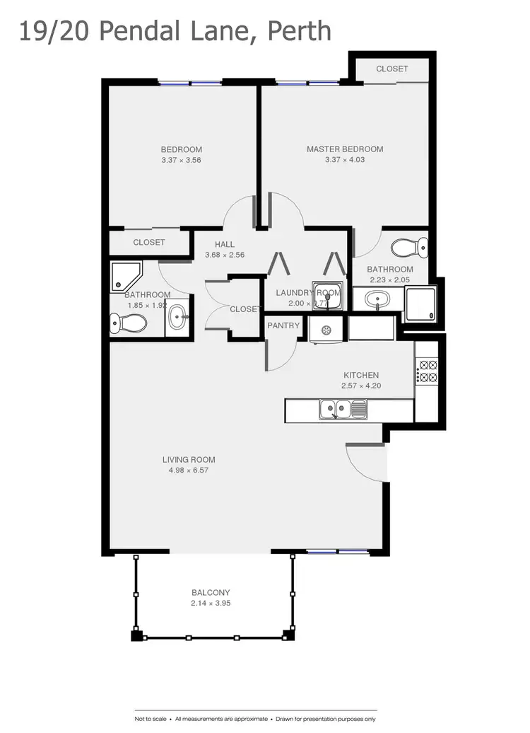 Floorplan of Homely apartment listing, 19/20 Pendal Lane, Perth WA 6000