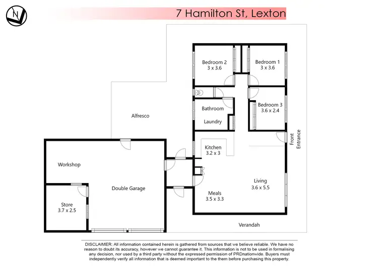 Floorplan of Homely house listing, 7 Hamilton Street, Lexton VIC 3352