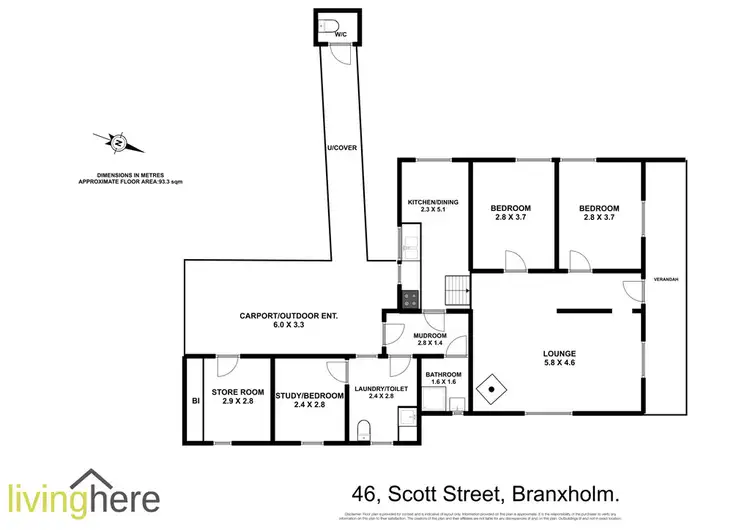 Floorplan of Homely house listing, 46 Scott Street, Branxholm TAS 7261